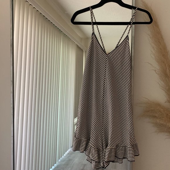 Stripe Knit Ruffle Romper - Picture 5 of 9